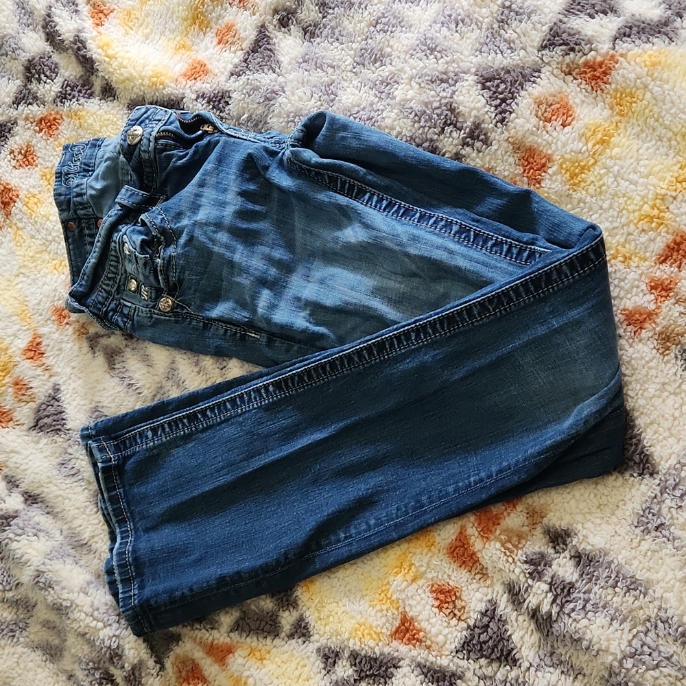 Miss me jeans with camo sequin pocket